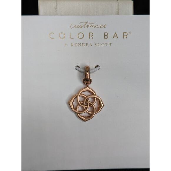 Kendra Scott Medallion Logo Rose Gold Charm - NWT Hard to Find Limited Release - Picture 1 of 3